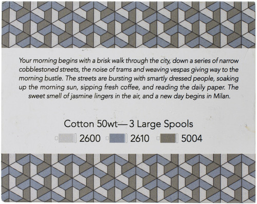 Aurifil 50wt Cotton Color Builder Thread Collection-Milan Grey AC50CP3-010