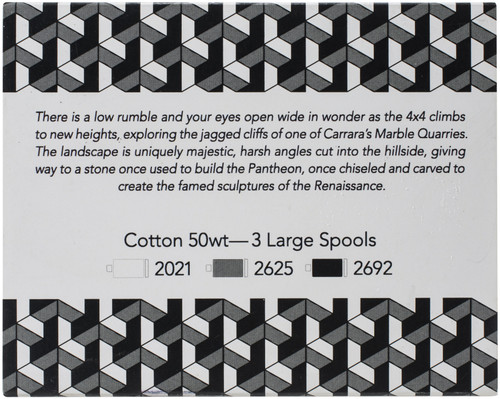 Aurifil 50wt Cotton Color Builder Thread Collection-Carrara Black/White - AC50CP3-012 Aurifil 50wt Cotton Color Builder Thread Collection-Carrara Black/White - AC50CP3-012