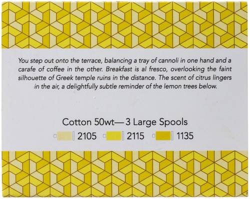 Aurifil 50wt Cotton Color Builder Thread Collection-Sicily Yellow AC50CP3-004