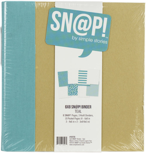 Simple Stories Sn@p! Binder 6"X8"-Teal - SNAP6X8-10735 - 811958034081
