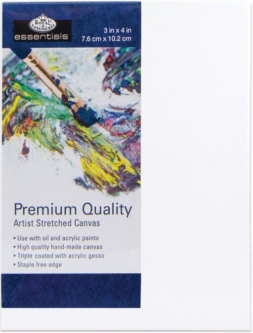 Royal Langnickel essentials(TM) Premium Stretched Canvas-3"X4" - CNV34 - 090672368683