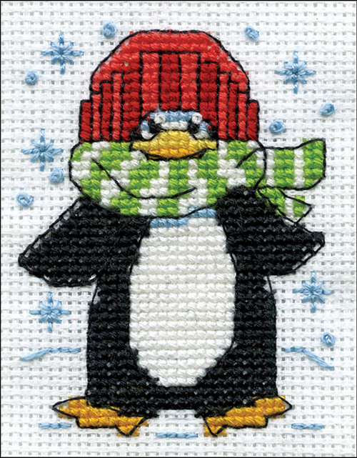 Design Works Counted Cross Stitch Kit 2"X3"-Penguin (14 Count) - DW523 - 021465005232