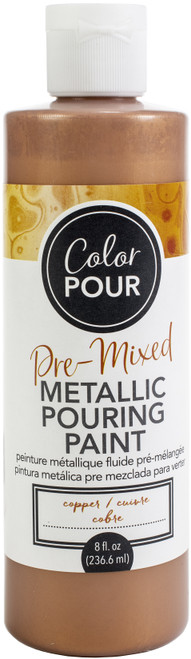 American Crafts Color Pour Pre-Mixed Metallic Paint 8oz-Copper - 349633 - 718813496339