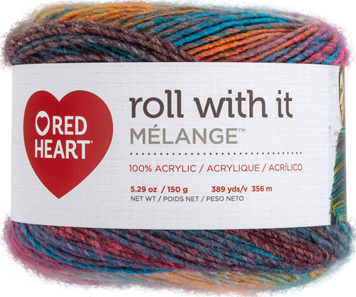 Red Heart Roll With It Melange Yarn-Show Time E890-0752 - 073650044755
