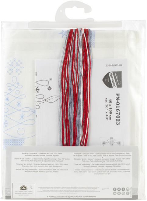 Vervaco Stamped Table Runner Cross Stitch Kit 16"X40"-Christmas Trees - V0167023 Vervaco Stamped Table Runner Cross Stitch Kit 16"X40"-Christmas Trees - V0167023