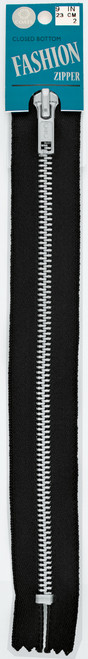 2 Pack - Coats Fashion Metal Aluminum Closed Bottom Zipper 5"-Black - F24A 5-2 - 073650805806