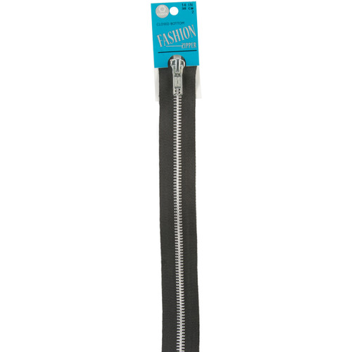 2 Pack - Coats Fashion Metal Aluminum Closed Bottom Zipper 14"-Black - F24A 14-2 - 073650805837