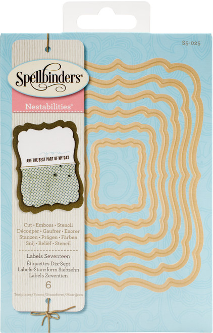 Spellbinders Nestabilities Dies-Labels 17 S5025 - 879216012196