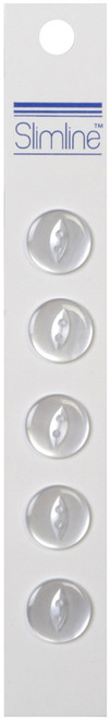 Slimline Buttons -Pearl 2-Hole 9/16" 5/Pkg SL-033A - 052278320335