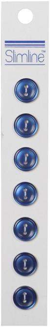 Slimline Buttons -Navy Blue 2-Hole 7/16" 7/Pkg SL-461A - 052278324616