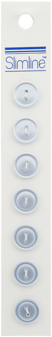 Slimline Buttons -Light Blue 2-Hole 7/16" 7/Pkg SL-431A - 052278324319