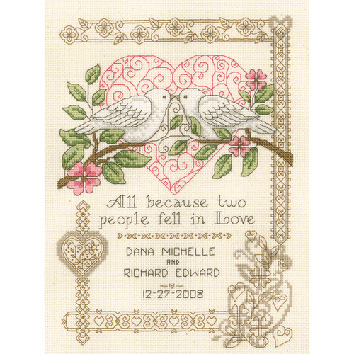Imaginating Counted Cross Stitch Kit 7.25"X10"-All Because Wedding (14 Count) - I2571