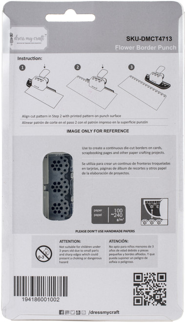 Dress My Craft Paper Punch-Flower Border Punch - DMCT4713