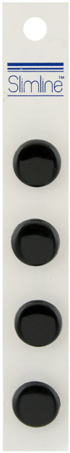 Slimline Buttons-Black Shank 5/8" 4/Pkg - SL-124A - 097327818753