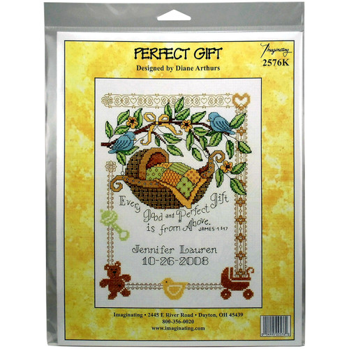Imaginating Counted Cross Stitch Kit 7.5"X10"-Perfect Gift Birth Record (14 Count) - I2576 - 054995025760