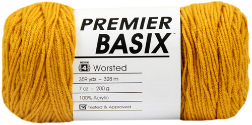 Premier Basix Yarn-Mustard 1115-38 - 847652086255