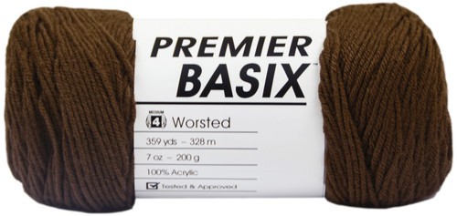 Premier Basix Yarn-Chocolate - 1115-48 - 847652086354