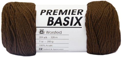 Premier Basix Yarn-Chocolate 1115-48 - 847652086354