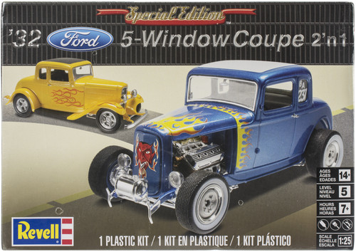 Revell Plastic Model Kit-'32 Ford 5 Window Coupe 2 In 1 1:25 85-4228 - 031445042287
