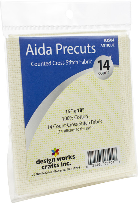 Design Works Gold Quality Aida 14 Count 15"X18"-Antique White DW3504