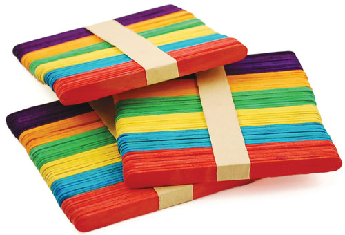Krafty Kids Craft Sticks-Colored 4.5" 100/Pkg - CW502 Krafty Kids Craft Sticks-Colored 4.5" 100/Pkg - CW502