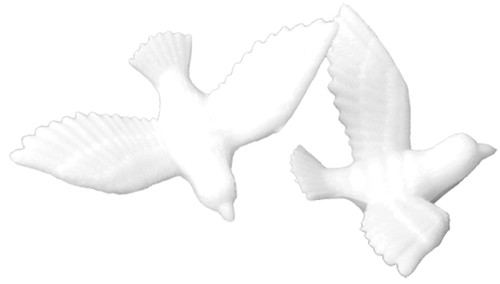 A Bride's Wish White Doves 12/Pkg-2" - WB212