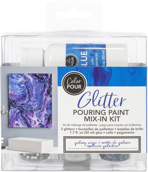 American Crafts Color Pour Glitter Mix-In Kit 4/Pkg-Galaxy Surge - 348485 - 718813484855
