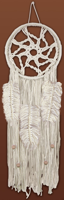 Design Works/Zenbroidery Macrame Wall Hanging Kit 8"X24"-Natural Dream Catcher - DW4457