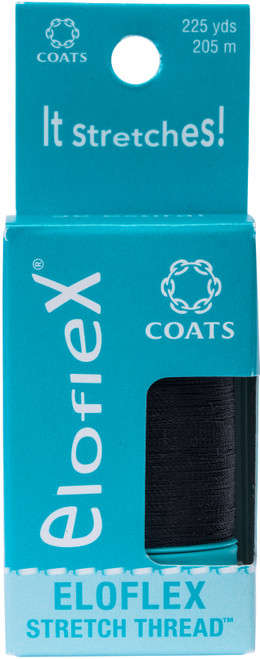 3 Pack - Coats Eloflex Stretch Thread 225yd Box-Black - B992-0900 - 073650026072