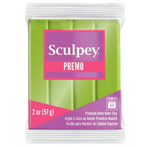Sculpey Premo Premium Oven-Bake Clay 2oz-Bright Green Pearl PE022-5035