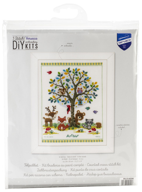 Vervaco Counted Cross Stitch Kit 11.25"X14"-In The Woods Record On Aida (14 Count) V0149396 - 54134804042165413480404216