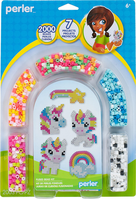 Perler Fused Bead Activity Kit-Unicorn Arch - 80-63055 - 048533630554