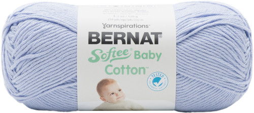 Bernat Softee Baby Cotton Yarn-Pale Periwinkle - 166052-52012 - 057355403017 Bernat Softee Baby Cotton Yarn-Pale Periwinkle - 166052-52012 - 057355403017