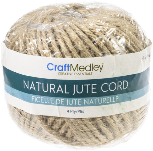 Craft Medley Jute Cord 4ply 80g-Natural FL104 - 775749242669