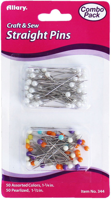 Allary Straight Pins Combo Pack 100/Pkg344A - 750557003442