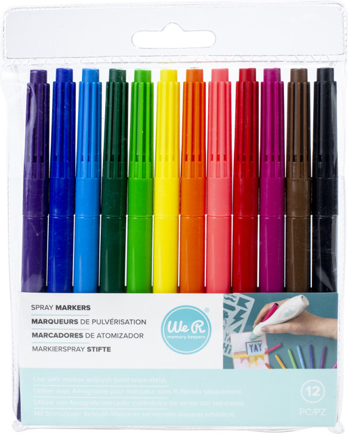 We R Cordless Marker Airbrush Markers Refill 12/Pkg-Assorted Colors WR661123 - 633356611233