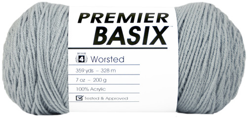 Premier Basix Yarn-Light Gray - 1115-02 - 847652085890 Premier Basix Yarn-Light Gray - 1115-02 - 847652085890