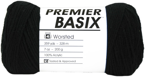 Premier Basix Yarn-Black 1115-04 - 847652085913