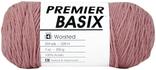 Premier Basix Yarn-Light Mauve 1115-17 - 847652086040