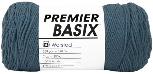 Premier Basix Yarn-Slate - 1115-25 - 847652086125 Premier Basix Yarn-Slate - 1115-25 - 847652086125