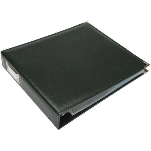 We R Classic Leather D-Ring Album 12"X12"-Forest Green WRRING12-60915