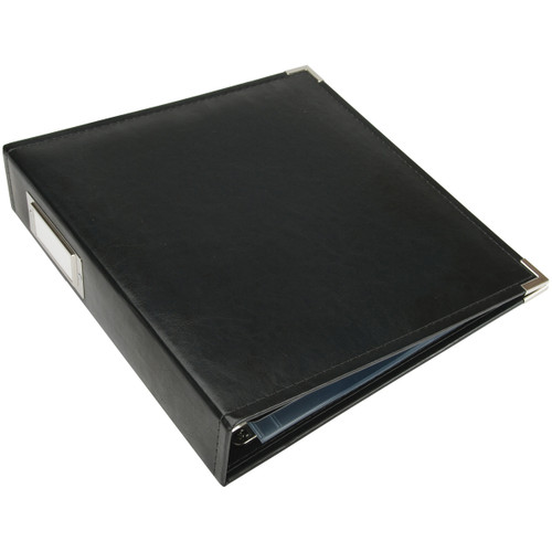 We R Classic Leather D-Ring Album 8.5"X11"-Black WRRING8-60127