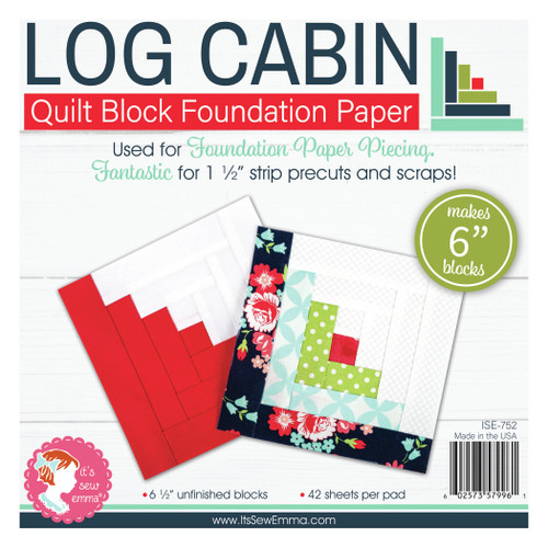 It's Sew Emma Quilt Block Foundation Paper-6" Log Cabin ISE752 - 602573579961