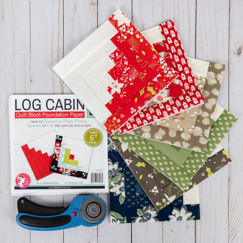 It's Sew Emma Quilt Block Foundation Paper-6" Log Cabin - ISE752
