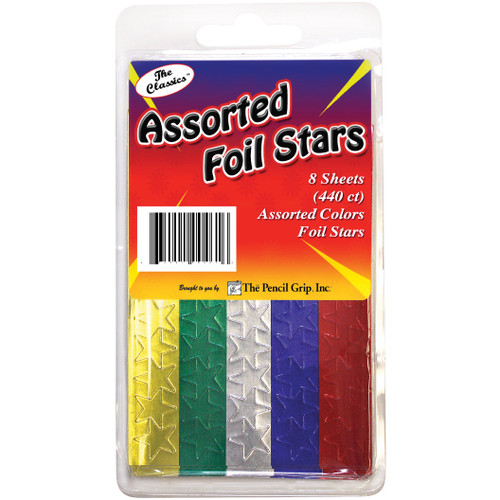 The Pencil Grip Foil Star Stickers 440/Pkg-Assorted - TPG-46-1 - 634901004616