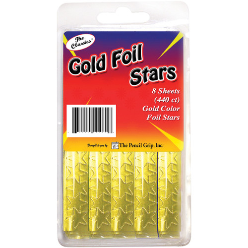 The Pencil Grip Foil Star Stickers 440/Pkg-Gold - TPG-46-4 - 634901004647