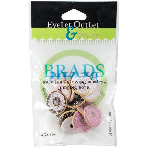 Eyelet Outlet Shape Brads 12/Pkg-Doughnut QBRD2-5 - 810787023778