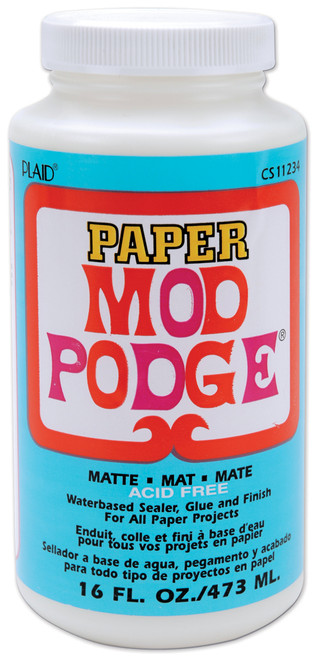 Plaid Mod Podge Paper Matte Finish-16oz CS11234 - 028995112348