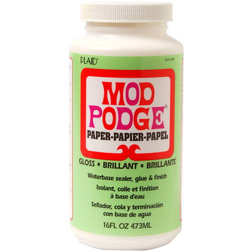 Plaid Mod Podge Paper Gloss Finish-16oz CS11239 - 028995112393