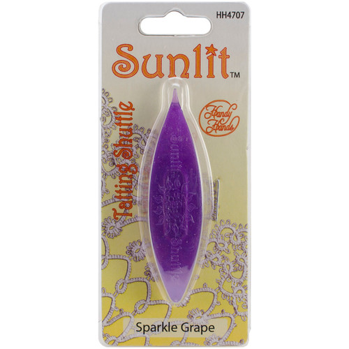 Handy Hands Sunlit Tatting Shuttle W/Pick-Sparkle Grape SHH47-7 - 769826047070